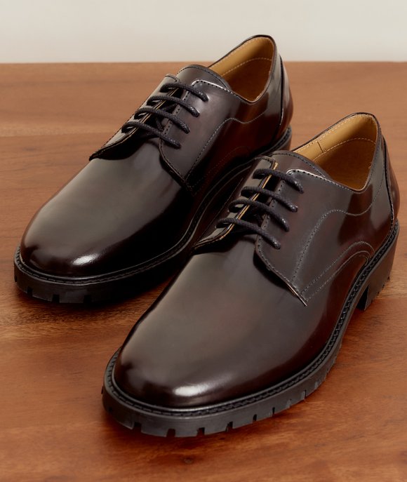 derbies cuir bordeaux femme paire et fils