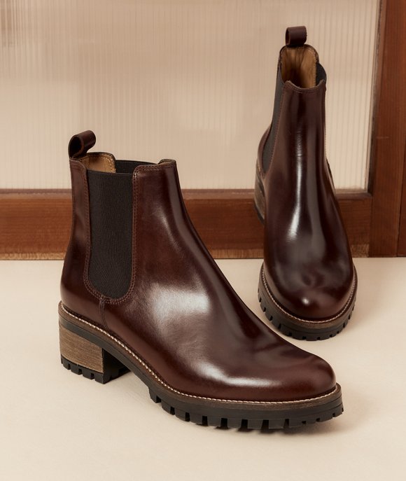 chelsea boots cuir femme