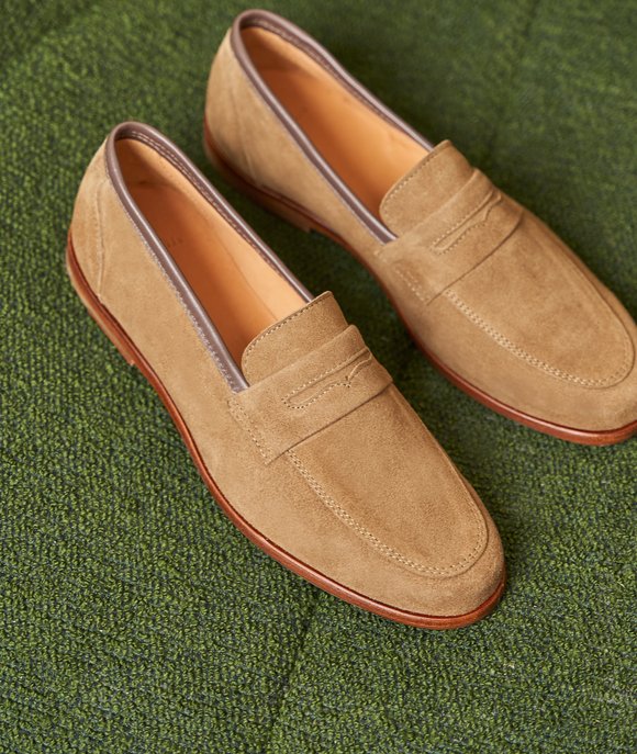 penny loafers taupe