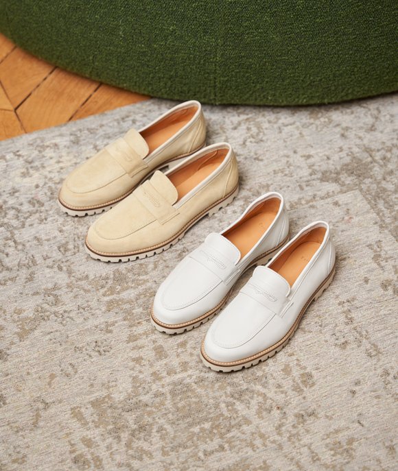 women suede loafers