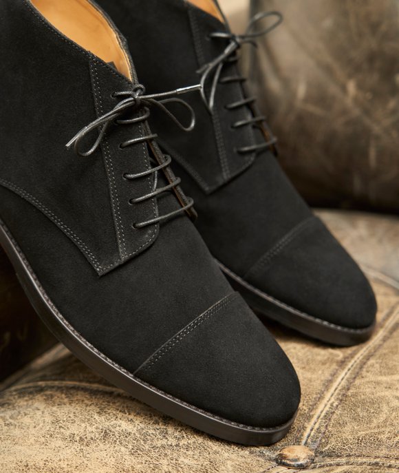 desert boots daim noir homme