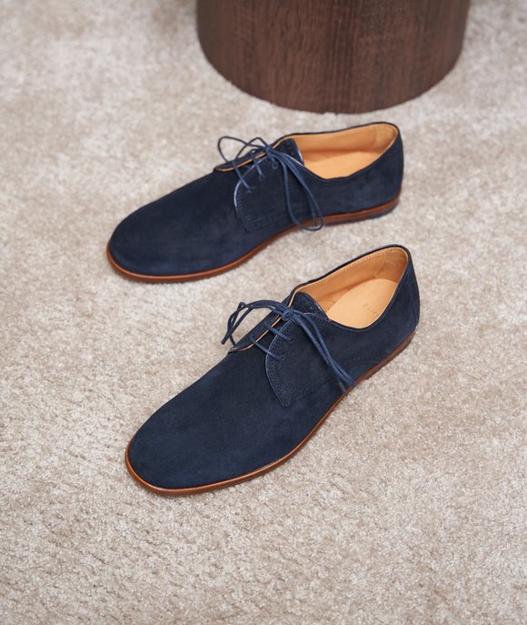 derbies daim bleu marine pour homme