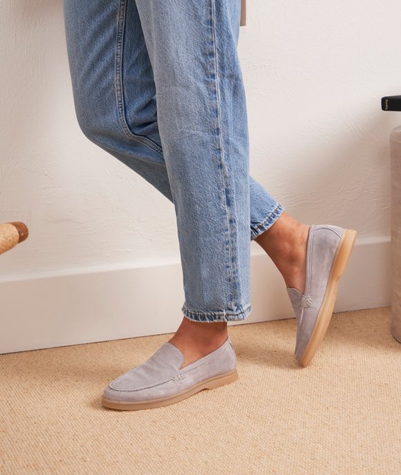 mocassins daim femme