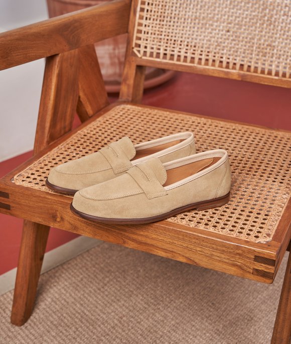 mocassins beige femme
