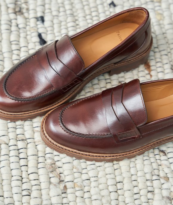 mocassin cuir marron