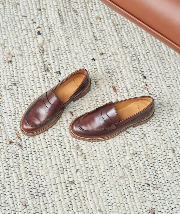 mocassin cuir marron