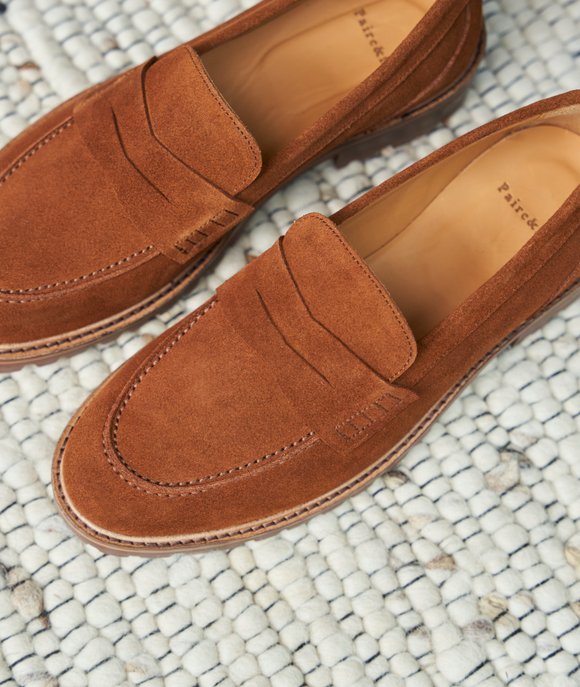 mocassin femme camel