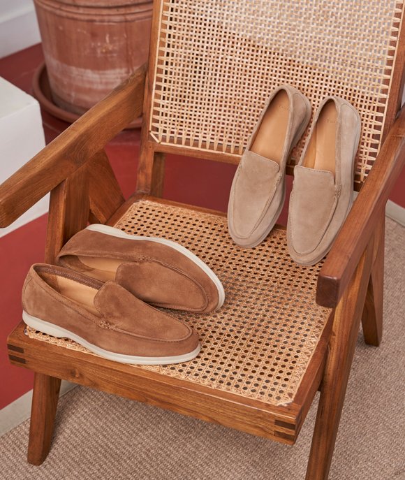 mocassins daim homme