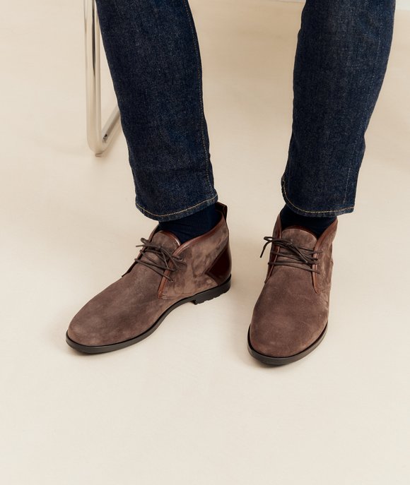 desert boots velours. Marron Chocolat paire et fils