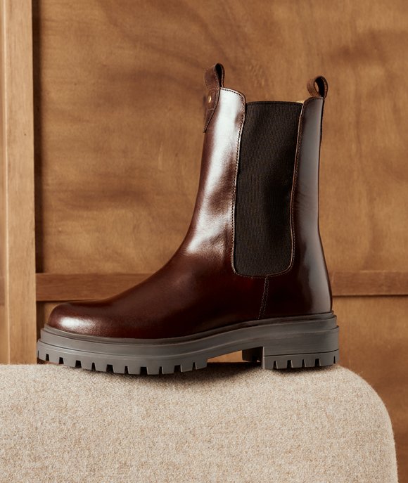boots cuir femme