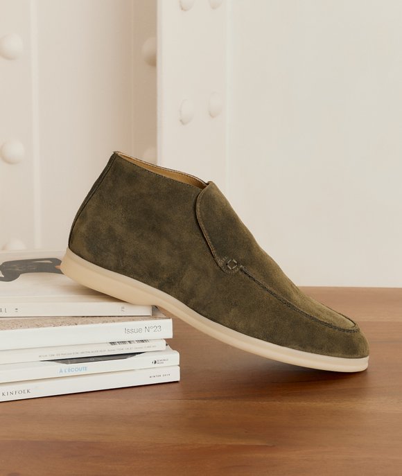 mocassin homme paire et fils vert kaki
