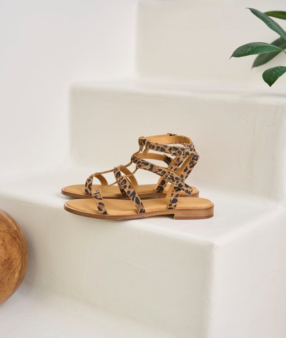 sandales spartiates femme cuir