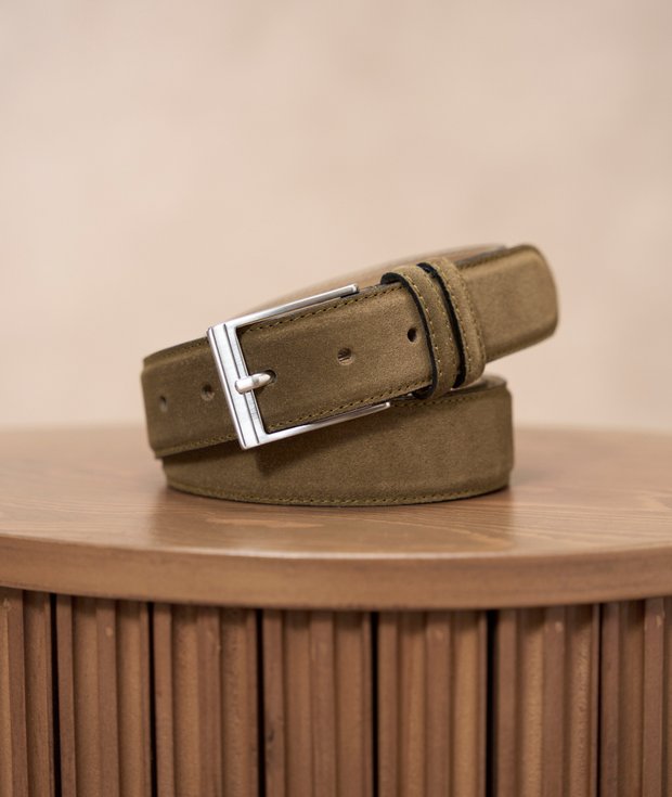 Ceinture daim feuilles