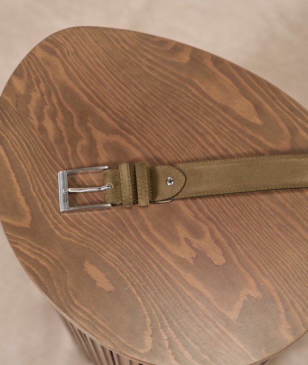 Ceinture daim feuilles