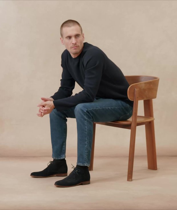 Bottines Désert Homme Malvern A3R069 En Cuir Et Daim - Style Casual, Taille Variable
